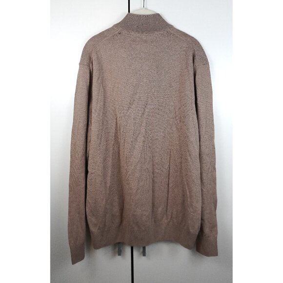 NWT Denver Hayes Long Sleeve Quarter-Zip Shirt in "Brown Heather" - Picture 5 of 5